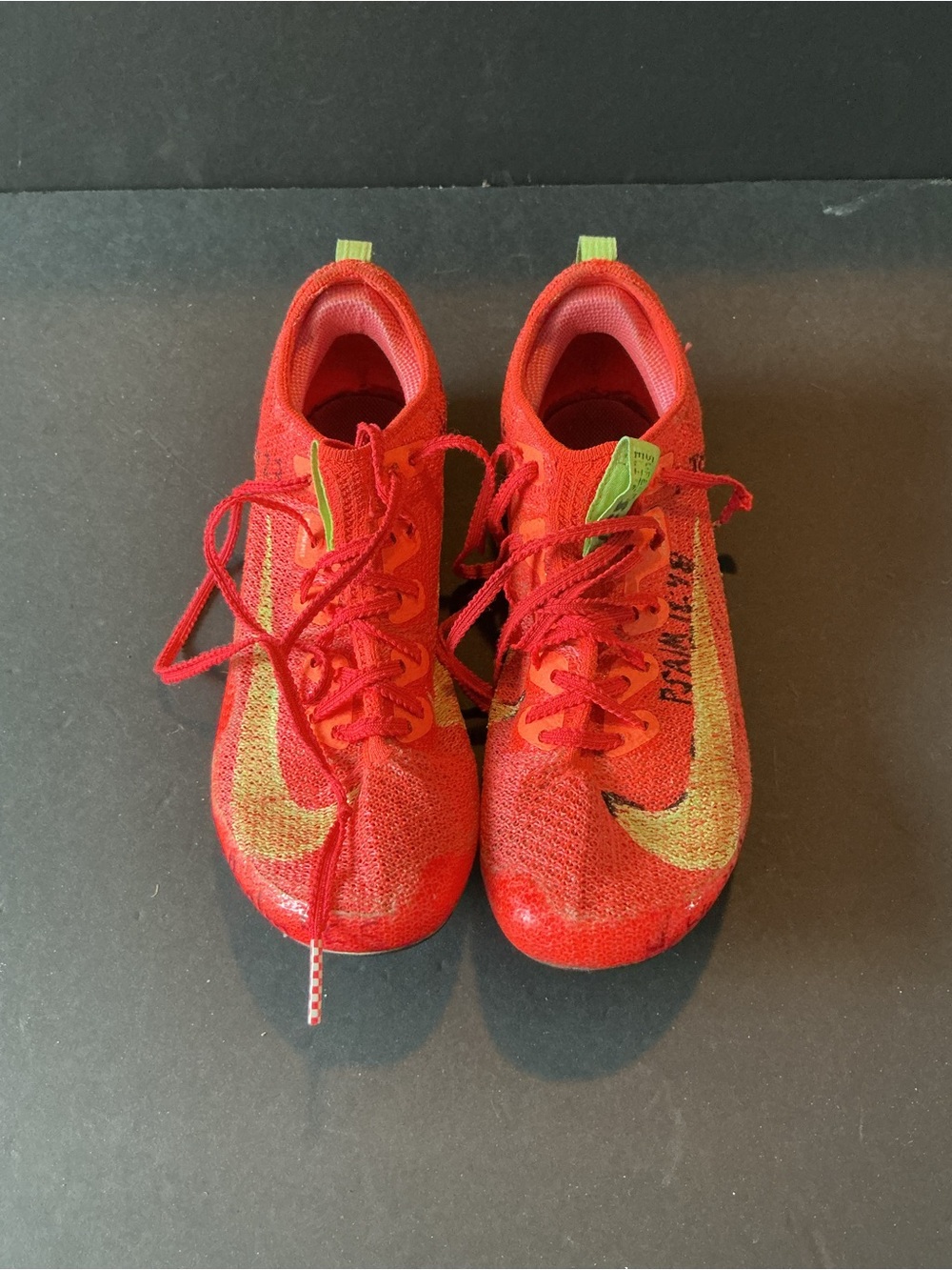 Nike Kids Red Sneakers with Gold Swoosh